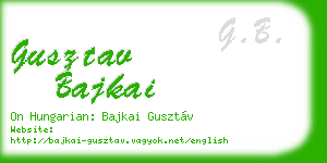 gusztav bajkai business card